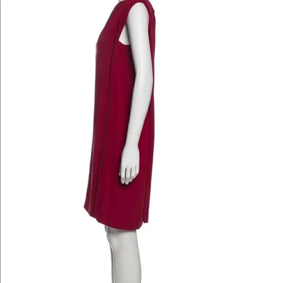 Diane Von Furstenberg Red Silk Shift Dress - Picture 7 of 8